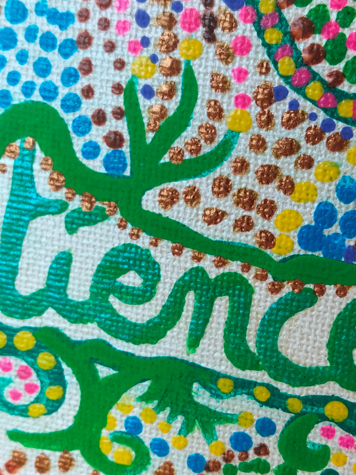 Aimant sur toile " Patience "